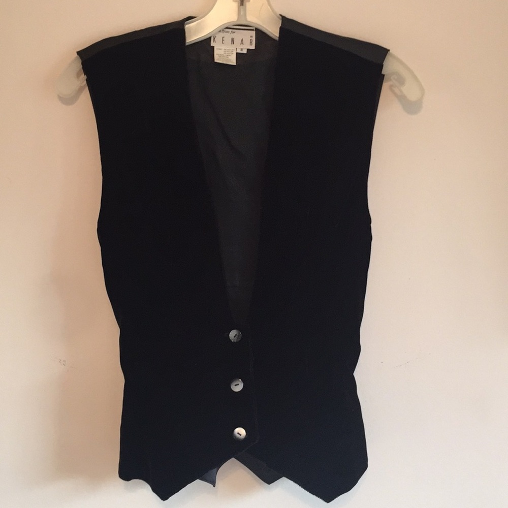 Kenar black velvet vest